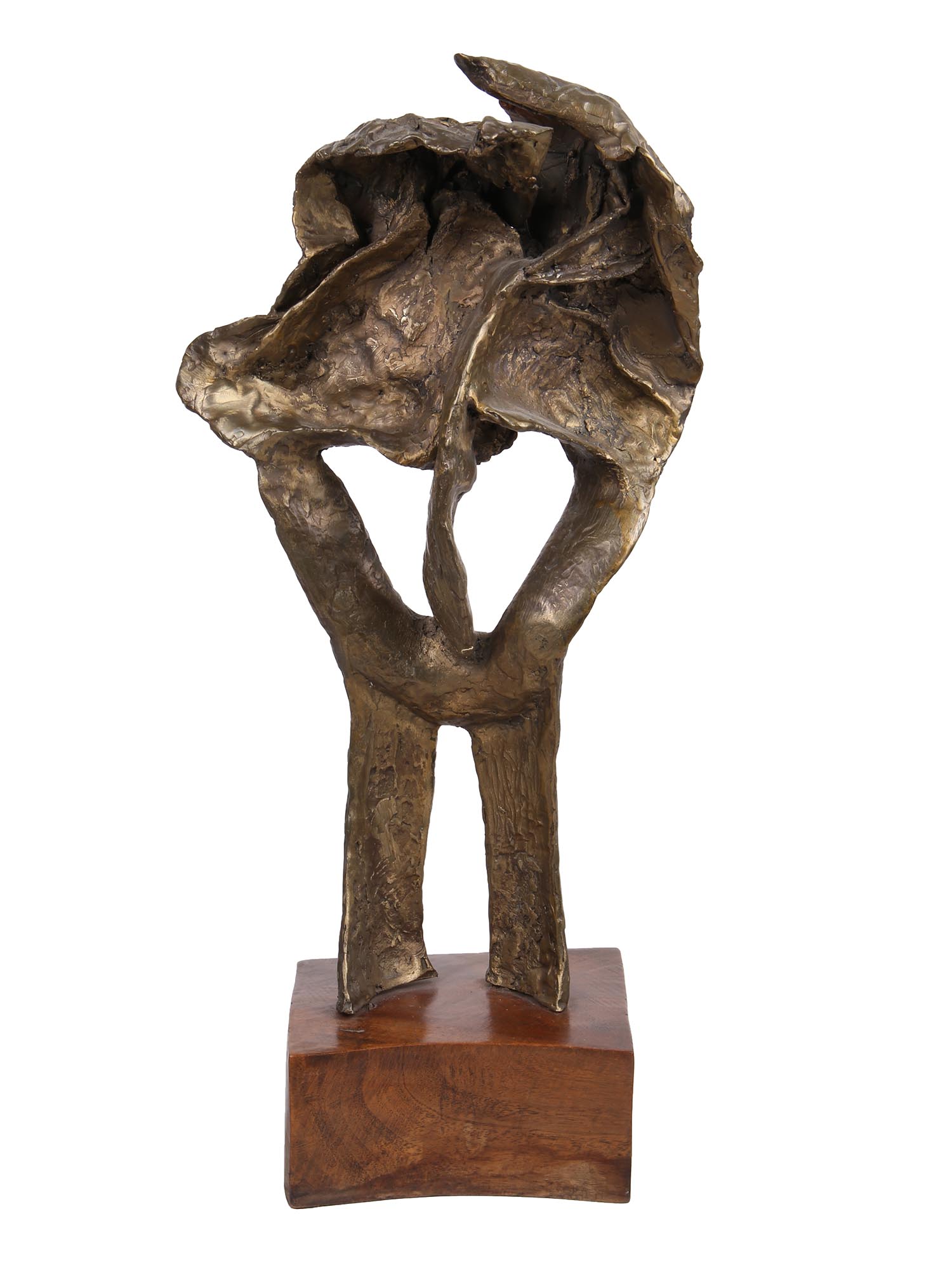 AMERICAN ABSTRACT BRONZE SCULPTURE BY ABRAMOVITZ PIC-0